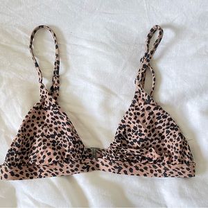 CALI DREAMING leopard print bikini top XS
